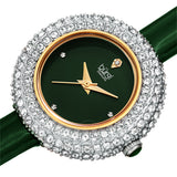 Burgi Quartz Diamond Green Dial Ladies Watch BUR195GN - The Watches Men & Co #2