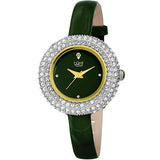 Burgi Quartz Diamond Green Dial Ladies Watch BUR195GN - The Watches Men & Co