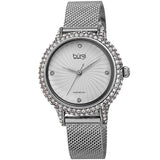 Burgi Quartz Diamond Silver Dial Ladies Watch BUR250SS - The Watches Men & Co