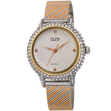 Burgi Quartz Diamond Silver Dial Ladies Watch BUR250TRI - The Watches Men & Co