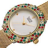 Burgi Quartz Diamond Silver Dial Ladies Watch BUR258YG - The Watches Men & Co #2