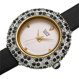 Burgi Quartz Diamond White Dial Ladies Watch BUR240BK - The Watches Men & Co #2