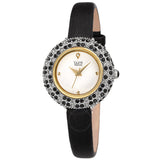 Burgi Quartz Diamond White Dial Ladies Watch BUR240BK - The Watches Men & Co