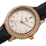Burgi Quartz Diamond White Dial Ladies Watch BUR249BK - The Watches Men & Co #2