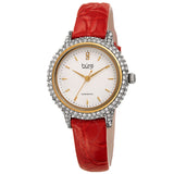 Burgi Quartz Diamond White Dial Ladies Watch BUR249RD - The Watches Men & Co