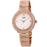 Burgi Quartz Diamond White Dial Ladies Watch BUR266RG - The Watches Men & Co