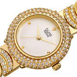 Burgi Quartz Diamond White Dial Ladies Watch BUR266YG - The Watches Men & Co #2