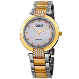 Burgi Quartz Diamond White Mother of Pearl Dial Ladies Watch BUR181TTG - The Watches Men & Co