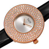 Burgi Quartz Silver Dial Black Leather Ladies Watch BUR272RGB - The Watches Men & Co #2