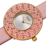 Burgi Quartz Silver Dial Pink Satin Ladies Watch BUR270PK - The Watches Men & Co #2