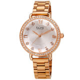 Burgi Quartz Silver Dial Rose Gold-tone Ladies Watch BUR269RG - The Watches Men & Co