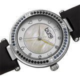 Burgi Quartz White Dial Black Leather Ladies Watch BUR251BK - The Watches Men & Co #2