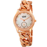 Burgi Quartz White Dial Rose Gold-tone Ladies Watch BUR177RG - The Watches Men & Co