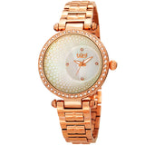 Burgi Quartz White Mother of Pearl Dial Ladies Watch BUR183RG - The Watches Men & Co