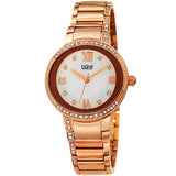 Burgi Quartz White Mother of Pearl Dial Ladies Watch BUR187RG - The Watches Men & Co