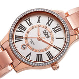 Burgi Rose Gold-Tone Stainless Steel Silver-Tone Diamond Dial Ladies Watch BUR090RG - The Watches Men & Co #2