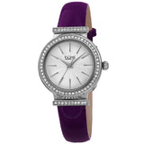 Burgi Swarovski Crystals Quartz Silver Dial Ladies Watch BUR230PU - The Watches Men & Co