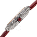 Burgi Swirl Diamond Red Dial Red Leather Ladies Watch BUR209RD - The Watches Men & Co #3