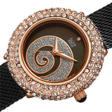Burgi Swirl Quartz Diamond Black Dial Ladies Watch BUR259BK - The Watches Men & Co #2
