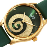 Burgi Swirl Quartz Diamond Green Dial Ladies Watch BUR201GN - The Watches Men & Co #2