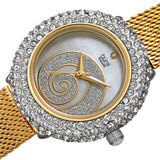 Burgi Swirl Quartz Diamond White Dial Ladies Watch BUR259YGS - The Watches Men & Co #2