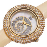 Burgi Swirl Quartz White Dial Ladies Watch BUR209YG - The Watches Men & Co #2