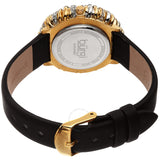 Burgi Twisted Bezel Quartz Crystal White Dial Ladies Watch BUR255BK - The Watches Men & Co #4