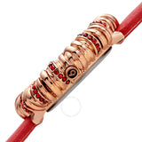 Burgi Twisted Bezel Quartz Crystal White Dial Ladies Watch BUR255RD - The Watches Men & Co #3