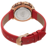 Burgi Twisted Bezel Quartz Crystal White Dial Ladies Watch BUR255RD - The Watches Men & Co #4