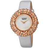 Burgi Twisted Bezel Quartz Grey Dial Ladies Watch BUR255GY - The Watches Men & Co