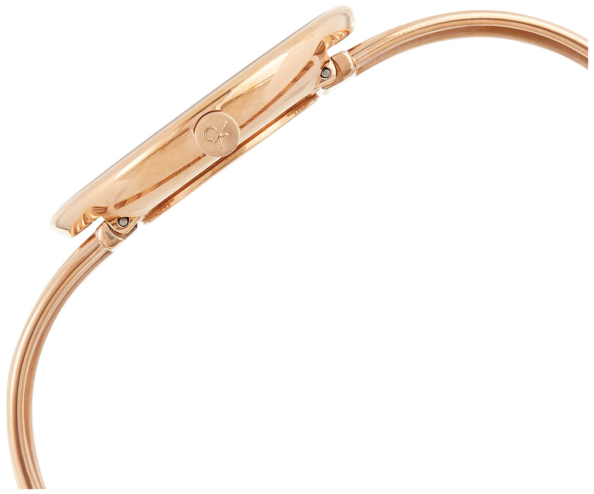 Side profile view of Calvin Klein Drift watch showing bracelet clasp and case thickness