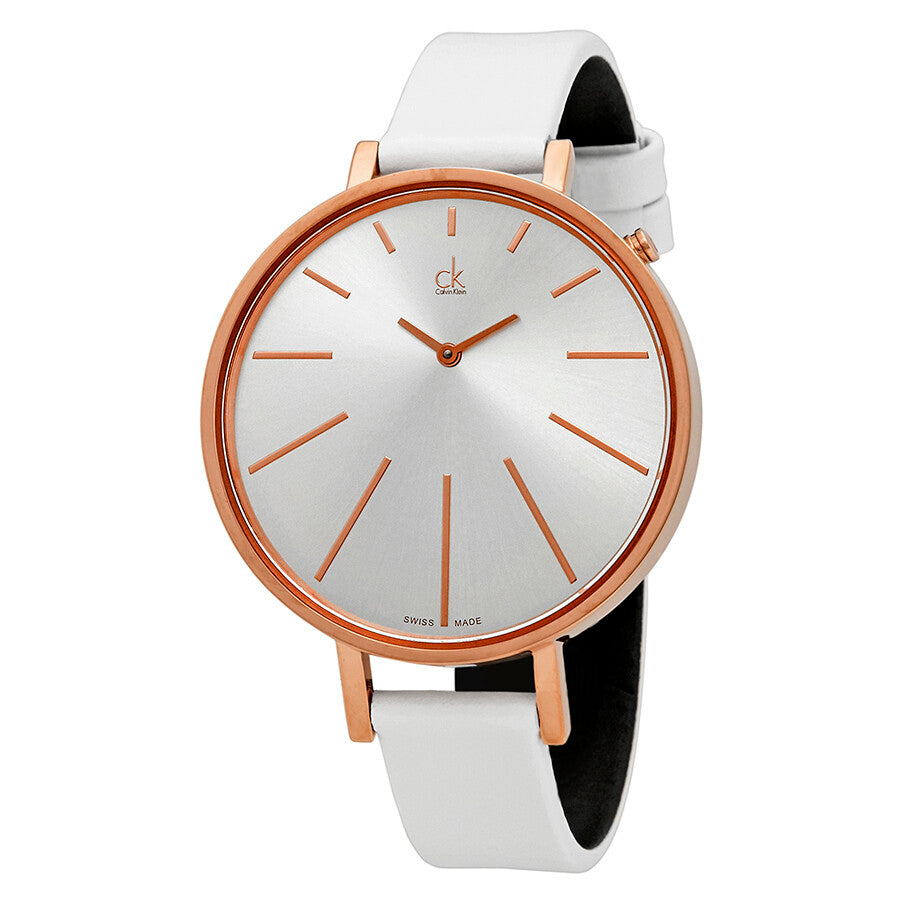 Calvin Klein Equal K3E236L6 white dial watch worn on wrist