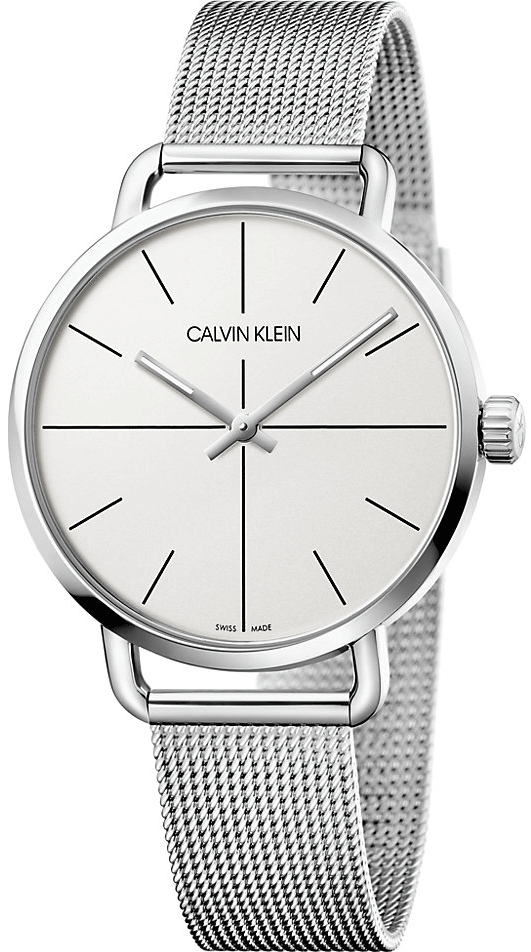 Calvin Klein Even quartz watch with silver dial and silver mesh strap