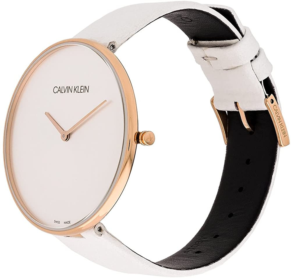Full Moon women's watch worn on wrist showing leather strap design detail