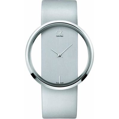 Calvin Klein Glam K9423101 women's watch with minimalist transparent dial face