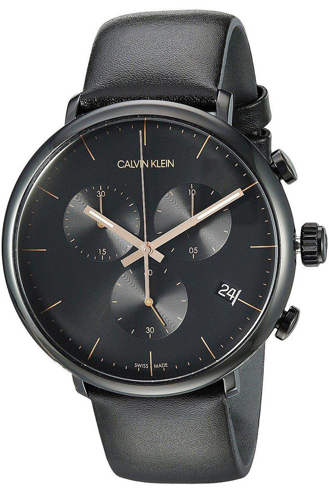 Calvin Klein Highno men's chronograph watch black dial with subdials and date window