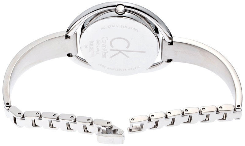 Calvin Klein Impetuous women's watch caseback with stainless steel bracelet