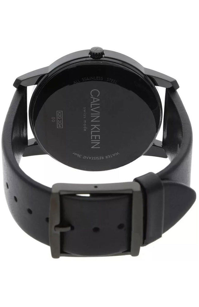 Calvin Klein K2G2G4CX watch caseback and strap detail