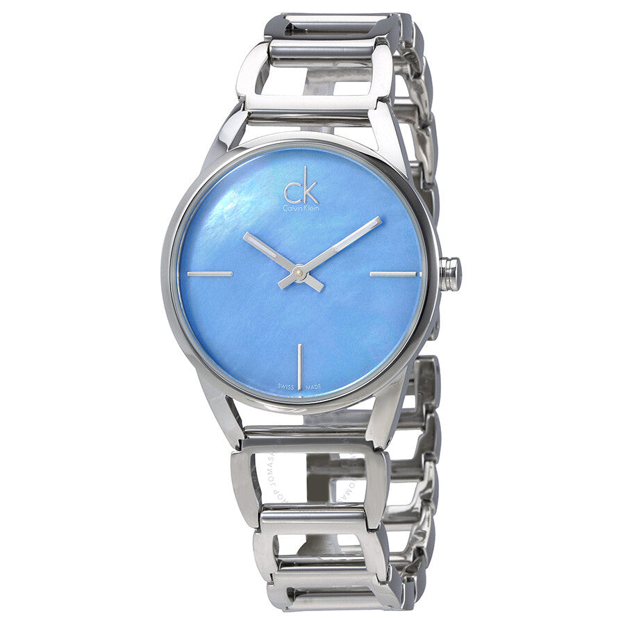 Calvin Klein K3G2312N blue mother of pearl dial with silver markers and hands