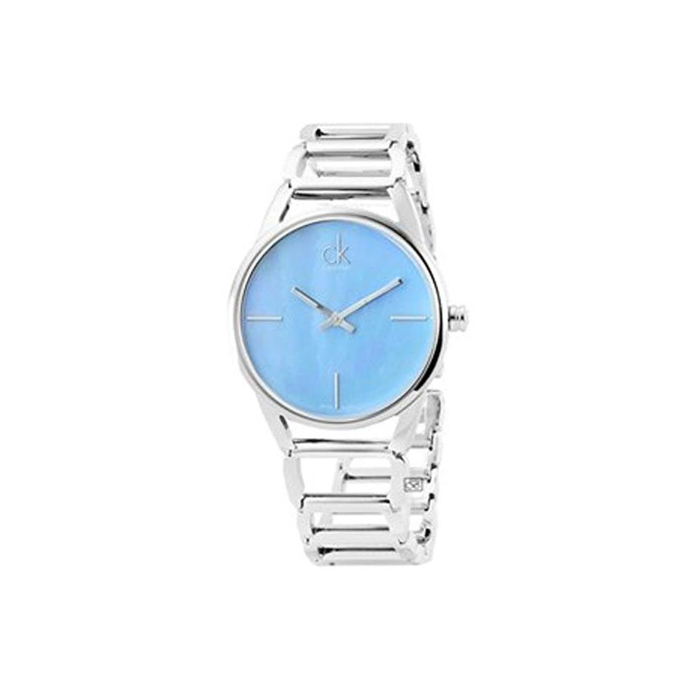 Calvin Klein K3G2312N ladies watch with blue mother of pearl dial and silver band