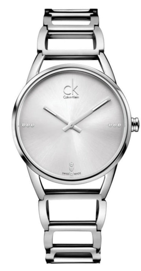 Calvin Klein K3G2312W ladies watch with silver dial and stainless steel bracelet