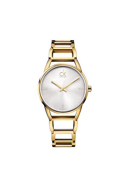 Calvin Klein K3G2352W women's watch clean design gold case strap