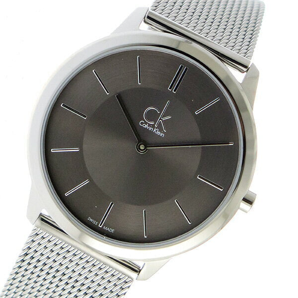 Calvin Klein ck Minimal K3M21124 watch on wrist with mesh strap