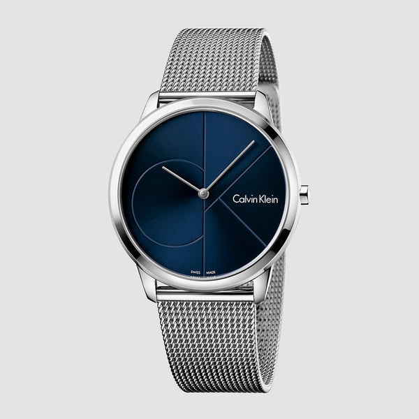 Calvin Klein K3M2112N Minimal watch with blue dial and minimalist design