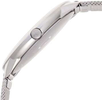 Side profile of Calvin Klein K3M51151 watch showing case and mesh strap