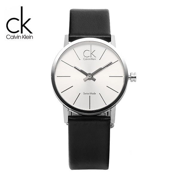 Calvin Klein K7622185 Post Minimal watch with Calvin Klein logo and silver dial