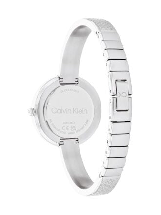 Silver stainless steel mesh bracelet of Calvin Klein K8G23146 women's watch with secure clasp