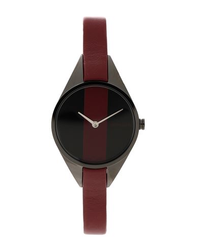 Calvin Klein Rebel ladies watch with red strap and black dial face