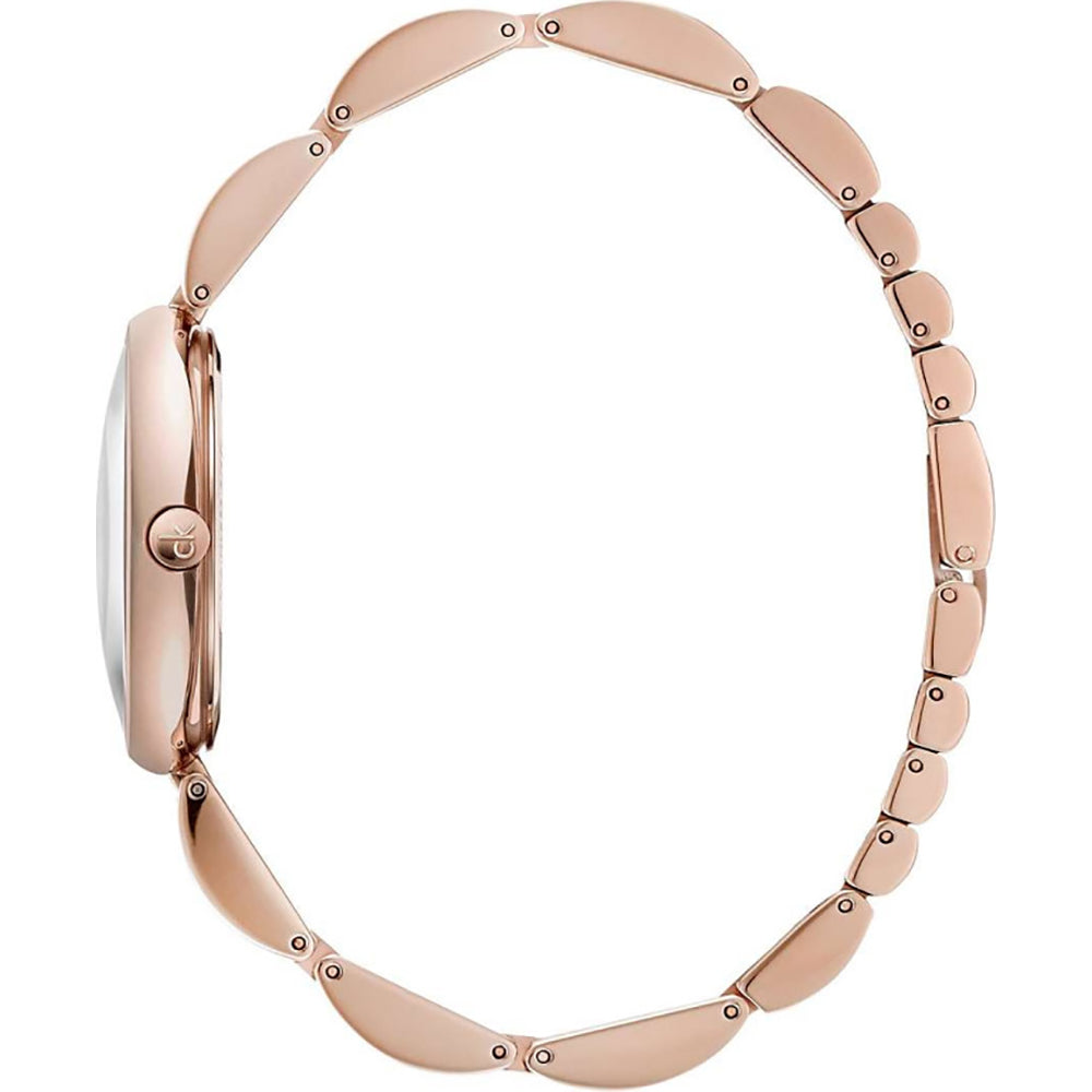 Rose gold stainless steel bracelet strap of Calvin Klein watch