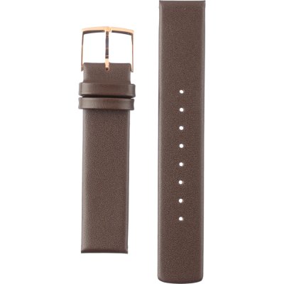 Calvin Klein Mark K3R236G6 replacement brown leather strap with rose gold buckle